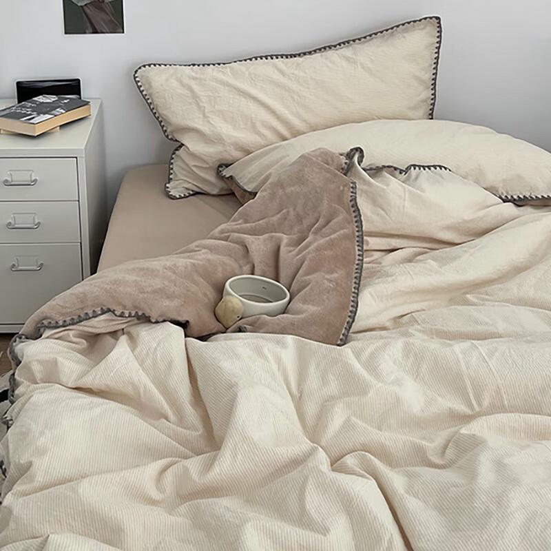 

OEING Milk Velvet Flat Sheet Bedding Set 2.0m Bed