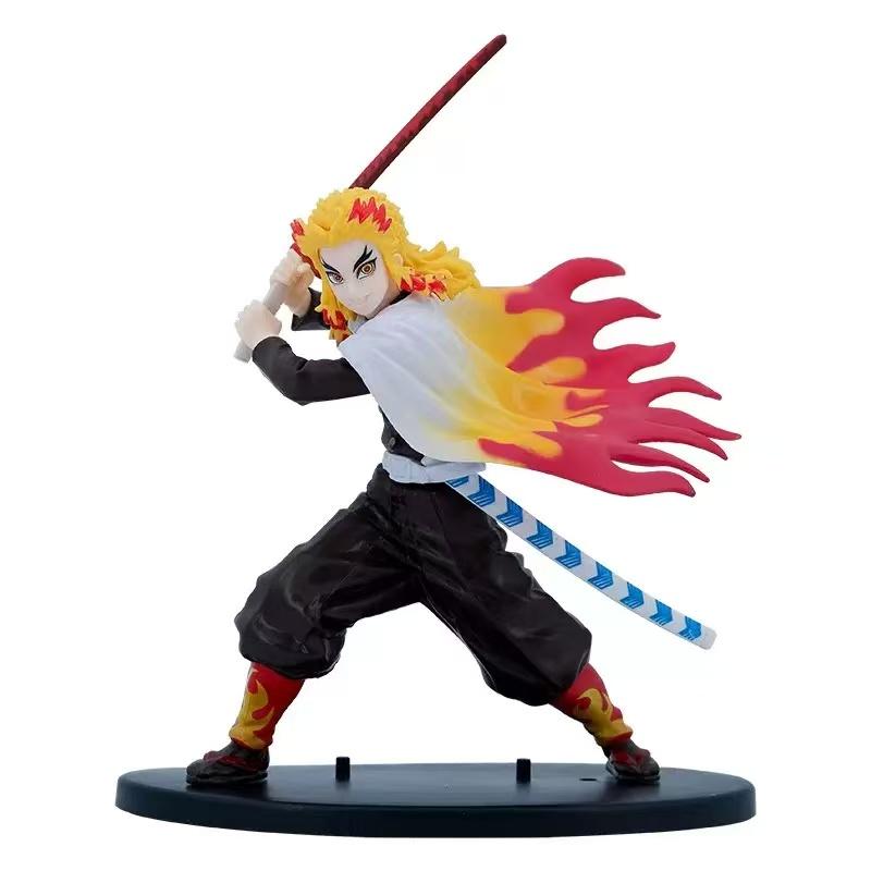 Hot Demon Slayer Anime Figure Tanjirou Agatsuma Zenitsu Kyoujurou Anime Model Action Figure PVC Collection Toy for Kids Gift