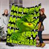 Grinch Theme Printed Blanket Perfect For Couch Bed Travel Outdoor Use Machine Washable Cozy Durable