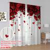 2pcs,2D plane printing Light Filtering Curtains Romantic Canopy 100% Polyester (without rod) Festive for Bedroom Living Room