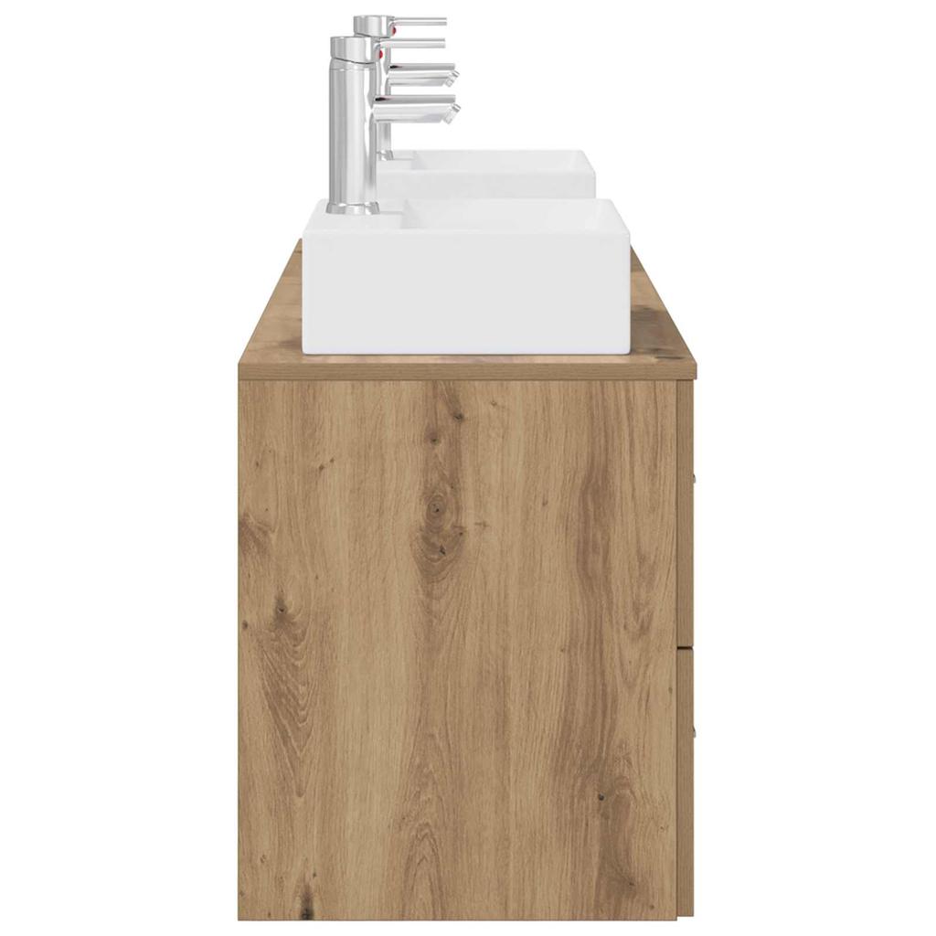 Bathroom Cabinet Set 3 pcs Artisan Oak 129 x 41 x 79.5 cm