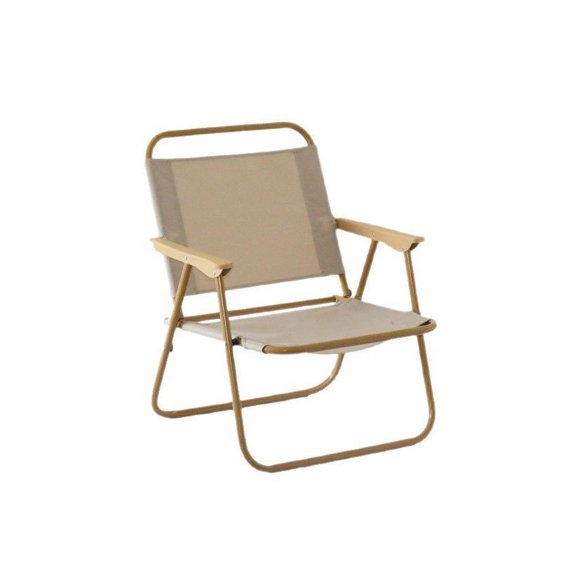 Large Folding Portable Kermit Chair with Backrest and Armrests for Outdoor Camping