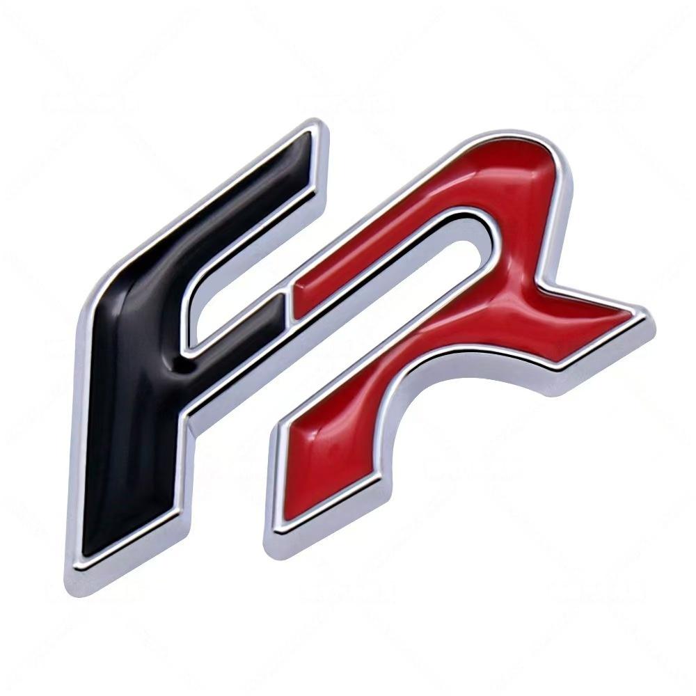 3D Metal FR Logo Badge Sticker Side Fender Rear Trunk Emblem Decal High-Quality Automotive Accessories