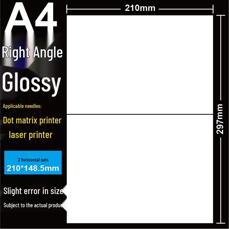 A4 Matte Self-Adhesive Printing Paper - 100 Sheets