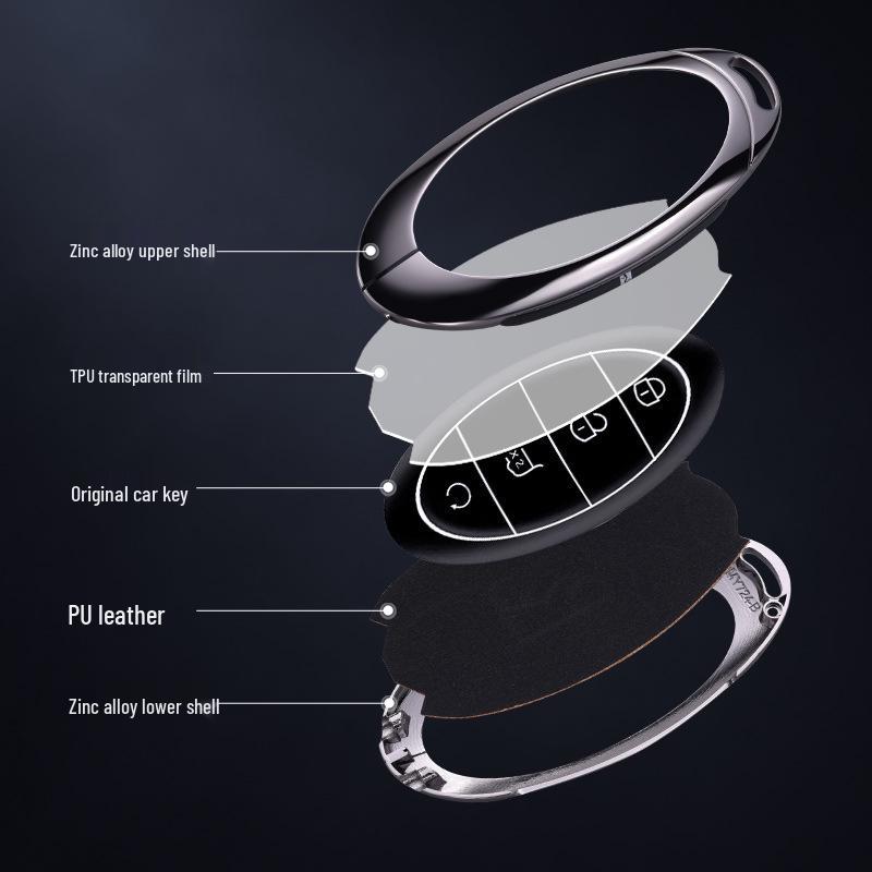Yangwang U8/U9 Premium Leather Key Cover (2023-2024) - Full Coverage Protective Shell with Buckle