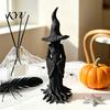 Occult Home Accessories for Room Halloween Witch Statue, Resin Gothic Tree Figurine, Vintage Mysterious Bark Texture Art Dark Fantasy Ornament