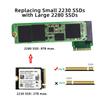 cablecc M-Key 22x30mm NVMe to 22x80mm SSD Upgrade Adapter with Extension Angle, Compatible with ROG Ally Gaming