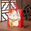 10Pcs 2026 Lucky Cat Chinese New Year Candy Snack Paper Boxes Chocolate Baking Companion Party Gift Packaging Supplies