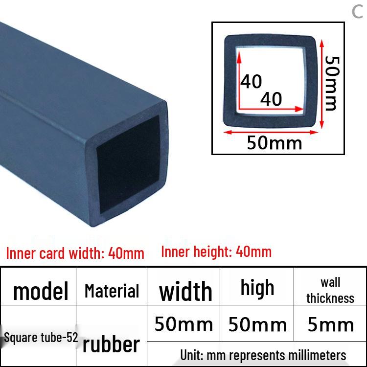 High-Temperature Resistant Silicone Square Tubing: Durable, Customizable, Aging-Resistant Rubber Sheath and Hollow Sealing Strip.