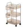 Moderner rollender Schminkwagen Klare Regale Platzsparend Badezimmer Schlafzimmer Organisationslösung Produktorganisatoren
