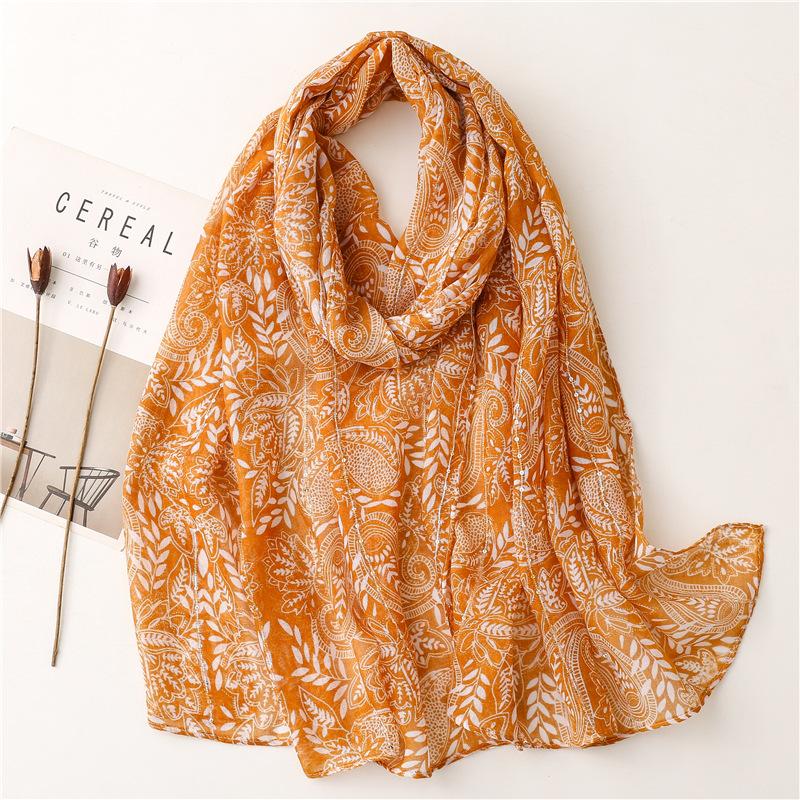 Women Spain Fashion Viscose Scarf Lovely Sunflower Tassel Shawl Wrap Neck Pashmina Stole Winter Foulard Bufandas Muslim Hijab