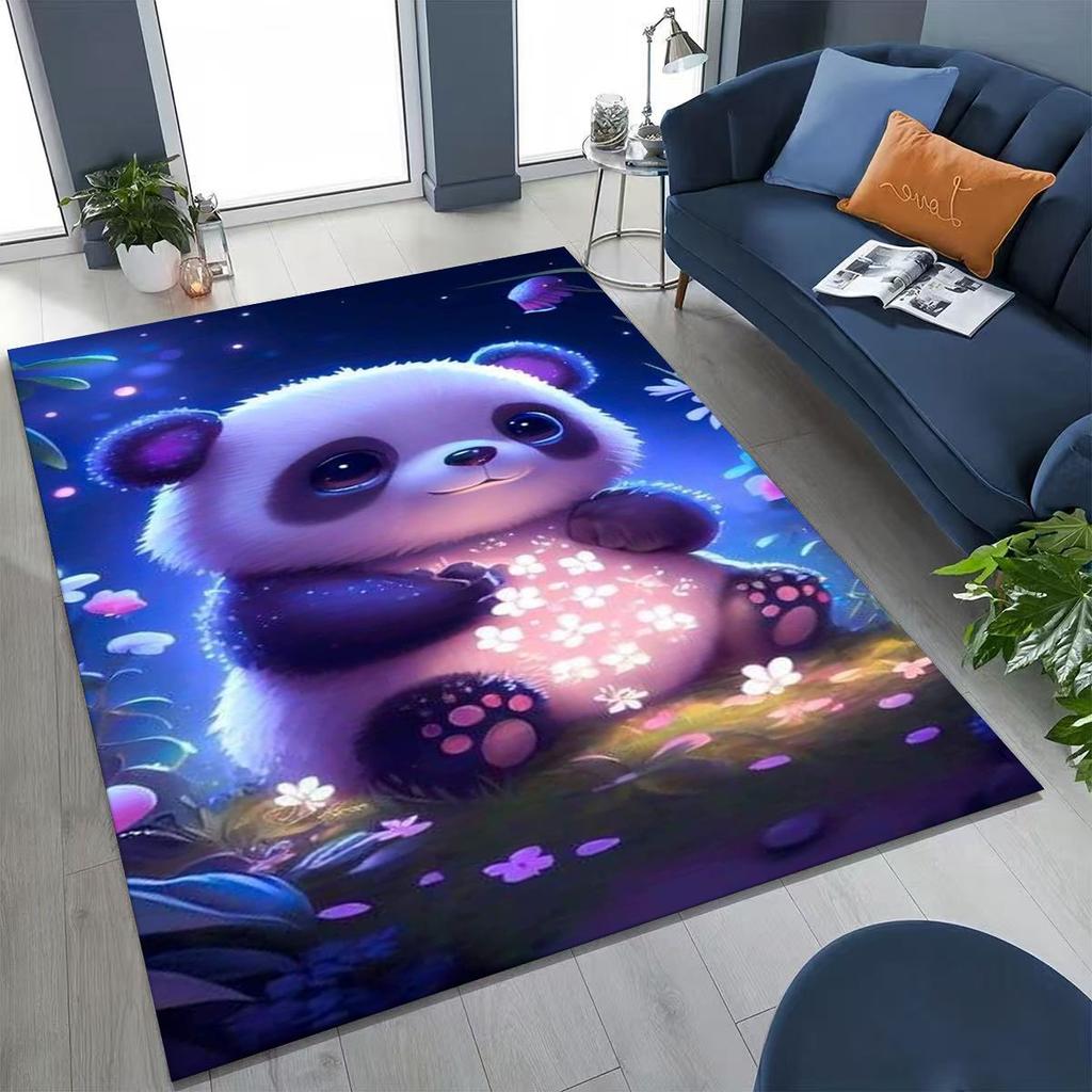 New Dream Panda Cute Cartoon Art Rug for Bedroom Living Room Sofa Home Doormat Decor,Large Kid Play Non-slip Floor Mat Gift