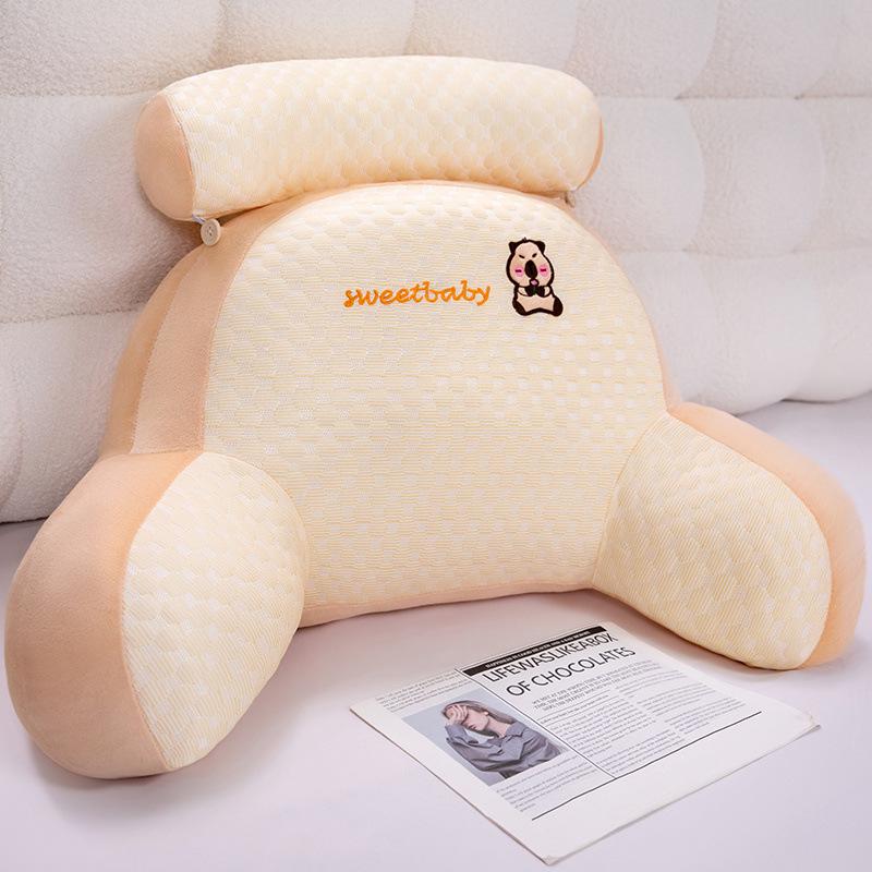 

Summer Ice Bean Latex Backrest Pillow – Soft Large Headboard Support for Bed and Reading CDN 60x40 cm