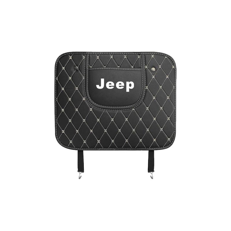 1Pcs Jeep Car Seat Backrest Protection Anti-kick Mat For Jeep Renegade Compass Grand Cherokee Wrangler Patriot Liberty Rubicon AKN1
