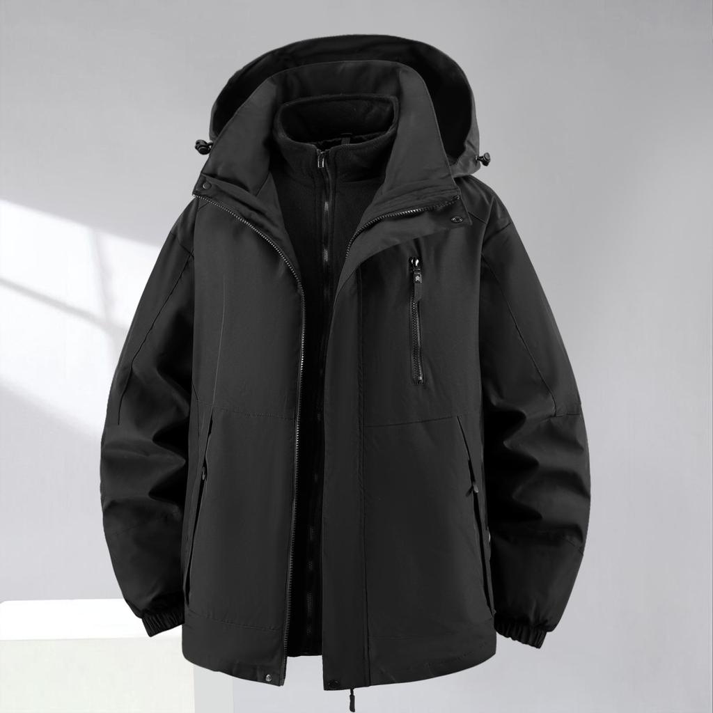 2025 Thick Cotton Jacket - Detachable Waterproof Outdoor Workwear for Cold Protection, Plus Size Available