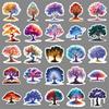 50 PCS Luminous Tree of Life Stickers: Colorful Cartoon Decor for Journals, Water Bottles, Storage Boxes & Stationery