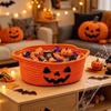 Foldable Halloween Crochet Storage Basket Tabletop Decorative Container Bedroom