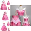 Bezauberndes rosa Dornröschen Aurora Ballkleid Kostüm für Damen mit Puffärmeln