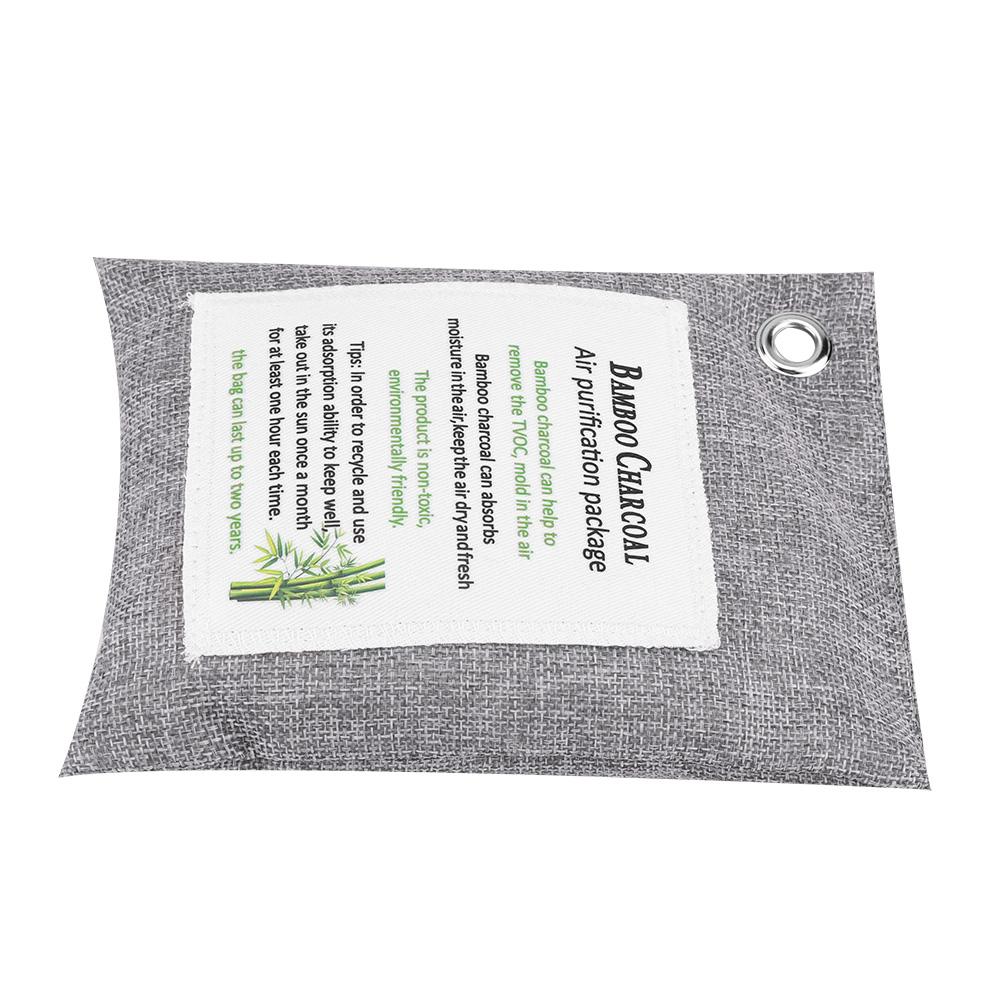 8 Couleurs   Sac Purifiant Charbon Actif Bambou Purificateur d'Odeur Désodorisant Voiture Gris