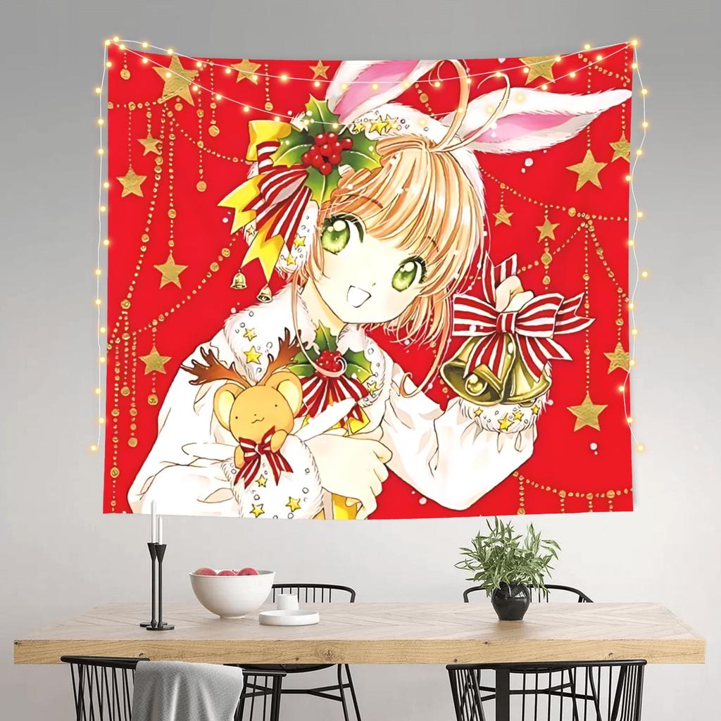 Anime Cardcaptor Sakura Cutecore Tapestry Wall Hanging Blanket Tapestry Home Decor Items Wall Decorations