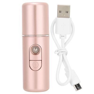 Nano Mist Sprayer Djupåterfuktande Bärbar USB Ansiktsfuktare Hudvård Skönhetsverktyg(Rose guld )