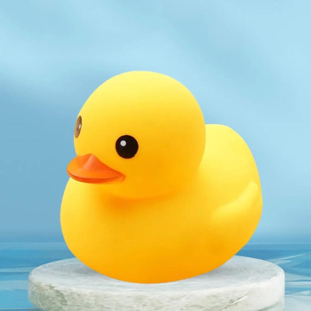 5Pcs Cute Duck Swimming Water Toys For Children Soft Rubber Float Squeeze Sound Squeaky Bathing Toy For Baby Bath Toys