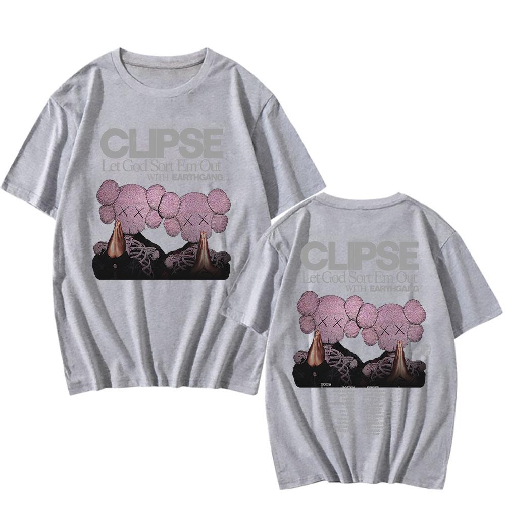 

Clipse Let God Sort Em Out Tour 2025 Футболка Летняя Хлопковая Футболка с Коротким Рукавом для Мужчин Свободная Унисекс Уличная Одежда Хип-Хоп Мужская Футболка 4XL