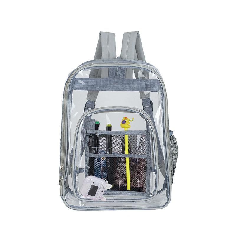 

Capacity Large Fashionable Transparent Neutral Backpack For Daily Use And Travel Small серый