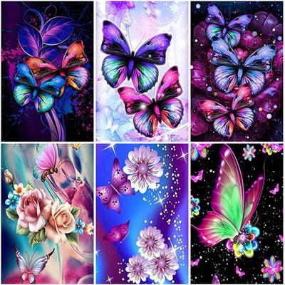 DIY Schmetterling 5D Diamant Malerei voller runder Bohrer Kreuzstich Tier Diamant Stickerei Harz Mosaik Wand Kunst Home Decor Geschenk