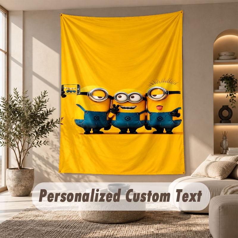 Wall Hanging Tapestry Art Cloth Bedroom Room Background DecorMinions Despicable Me