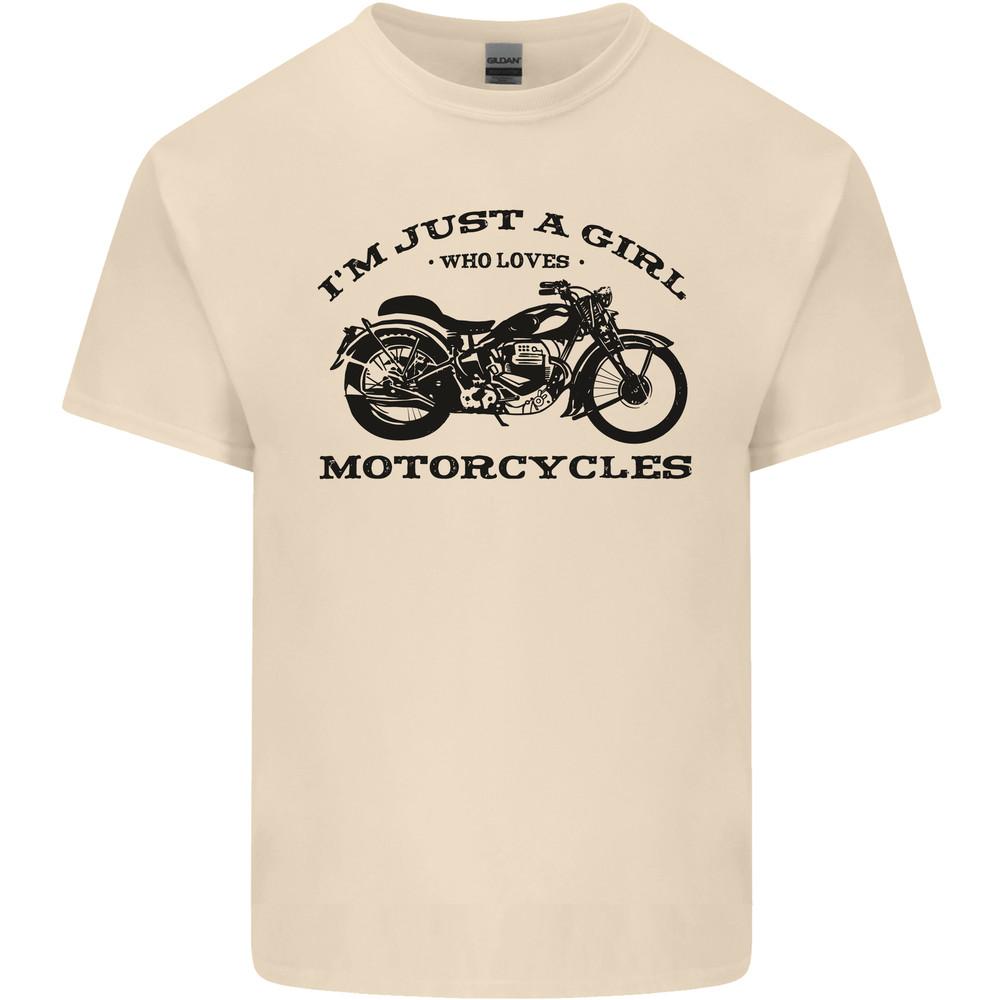 Ein Mädchen, das Motorräder liebt Biker Herren Leichtes Baumwoll-T-Shirt Unisex T-Shirt