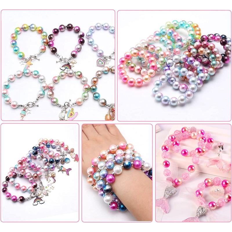 1890PCS/BOX 4/6/8/10mm Round Acrylic Pearl Beads Loose Spacer Beads for Jewelry Making DIY Necklace Bracelet Accessories