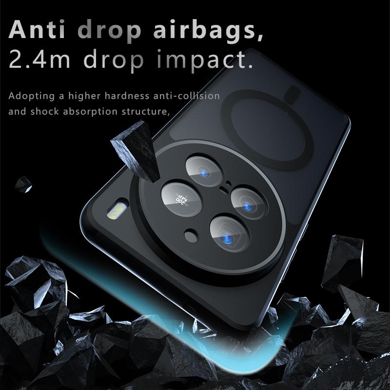 For Vivo S19 S18 Pro Matte Anti Fingerprint Shockproof TPU Magnetic Case Anti-drop Non Yellowing Back Cover Casing Shell