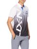 Polo de Treino Manga Curta Slim Tamanho Japonês M para Tamanho Japonês N-XT Camisa, Manga, Caimento, 32JA0270, Branco/Preto, (equivalente M)