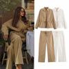 Women's Autumn/Winter Adjustable Waistcoat & Casual Pants Set