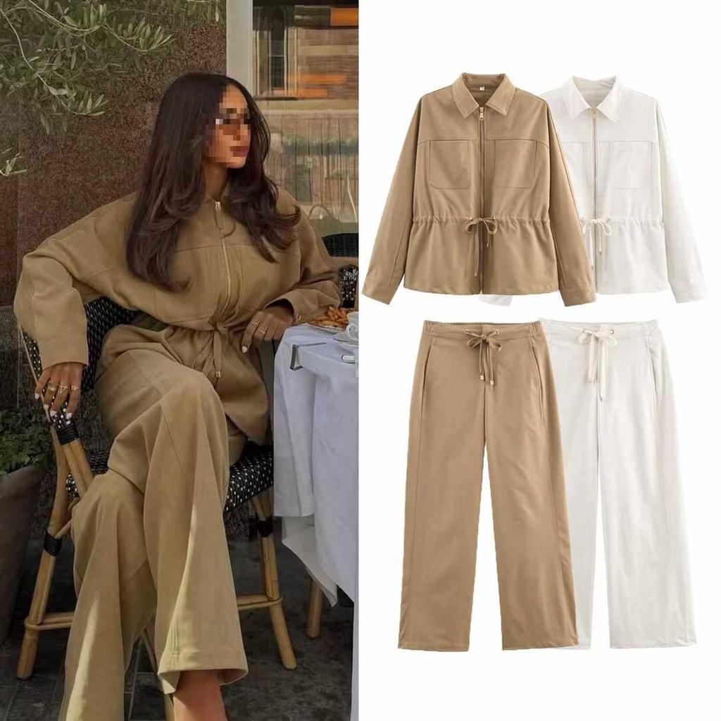 Women's Autumn/Winter Adjustable Waistcoat & Casual Pants Set