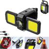 Portable LED Spotlight Lantern With Hook Outdoor Camping Fishing Flashlight Emergency Rechargeable Magnetic Work Car Repair Lamp