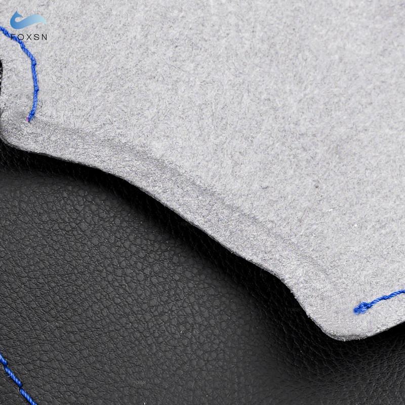 For BMW M Sport F30 F31 F32 F33 F10 F12 F20 F39 F45 F48 F25 F26 F15 F16 2013-2018 Car Steering Wheel Leather Cover blue strip