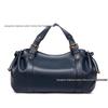 Bolso Tote Vintage de Cuero Suave con Pliegues para Mujer: Bolso Versátil Otoño/Invierno