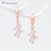Fashion Simple Square Cubic Zirconia Drop Earrings For Women Wedding Jewelry Korean Girls Trendy Eardrop Unique Gift