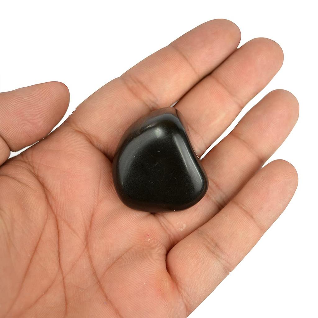 Reiki Crystal Products Natural Black Agate Tumble Stone Raw Rough Stone Tumbled Pack of 50 Gram