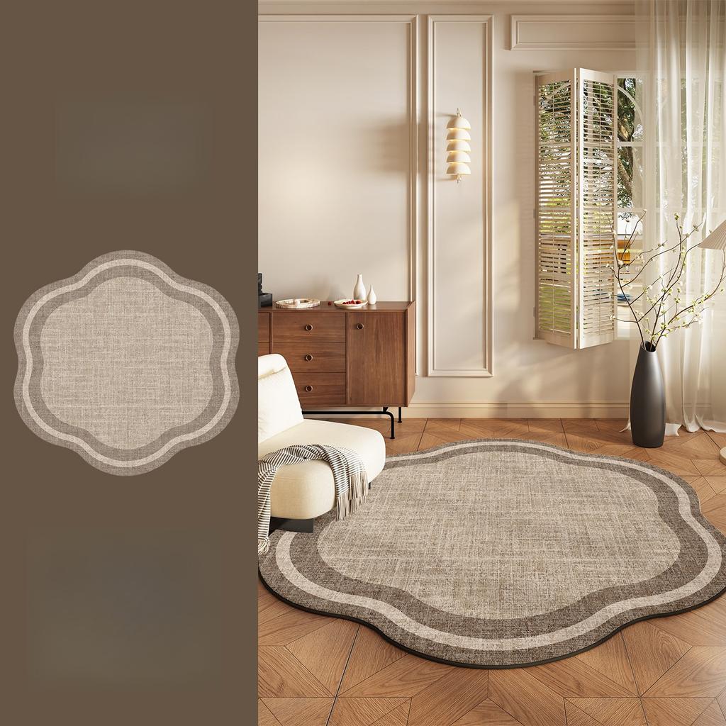 French Style Carpets for Living Room Irregular Shape Bedroom Decor Carpet Fluffy Soft Lounge Floor Mat Thick Plush Cloakroom Rug