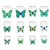 12PCS Multicolor Butterfly Garden Stakes Mixed Size Ornament Simulation Butterfly with Rods Accessories DIY