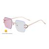 JYL TS Women's Rimless Photochromic - Unique Trendy Sun Shades DG-98368