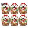 Clear Candy Bags 2/4/6Pcs Gift Bag for Halloween Christmas, Goodie Treat with Handle Handle, Resealable Sealed Pouch Holiday Party Favors Festive