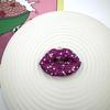 Luxus Strass Große Rote Lippen Polymer Clay Schlüsselanhänger und Taschenanhänger