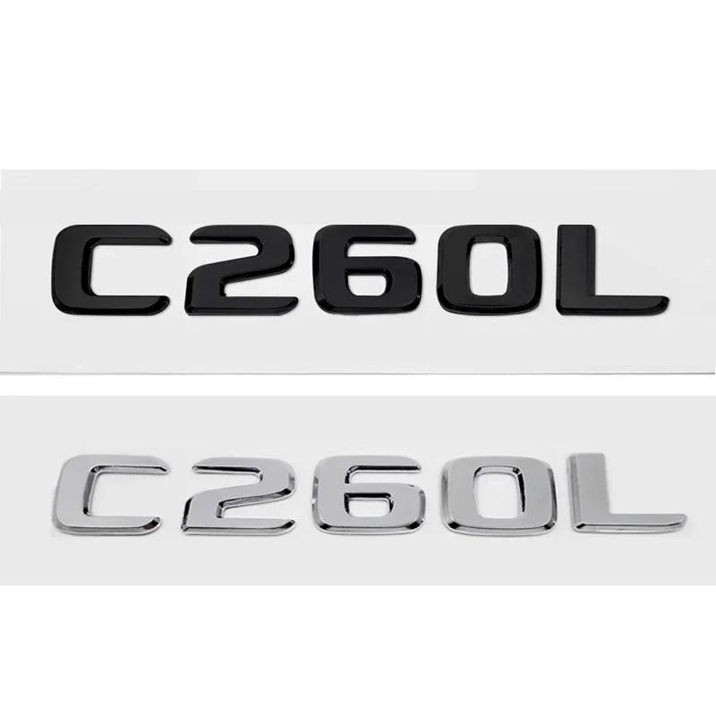 ABS Car Rear Trunk Sticker Auto Tail Letters Badge Emblem for Mercedes Benz C200L C220L C260L C300L C320L C Class Accessories