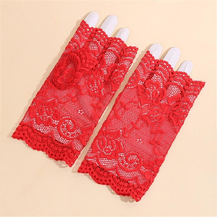 Vintage Style Lace Gloves For Formal Occasion Half Finger Wrist Coverage Ideal For Photoshoot Ceremonies