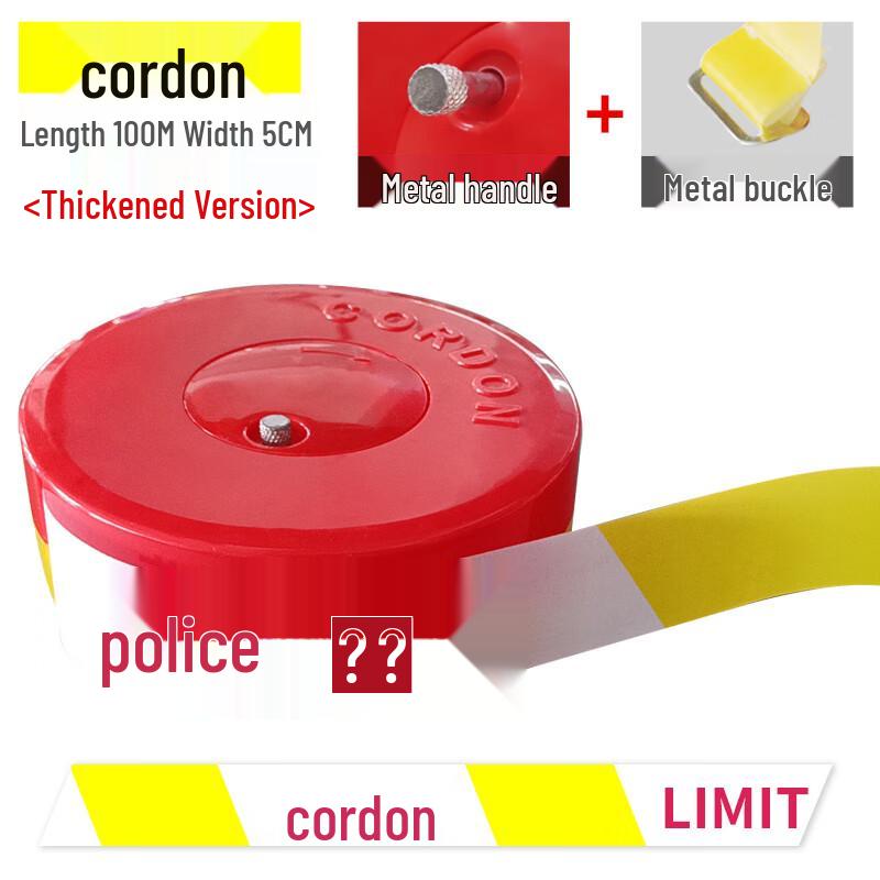 Durable Safety Warning Tape (Yellow/White, 100m)