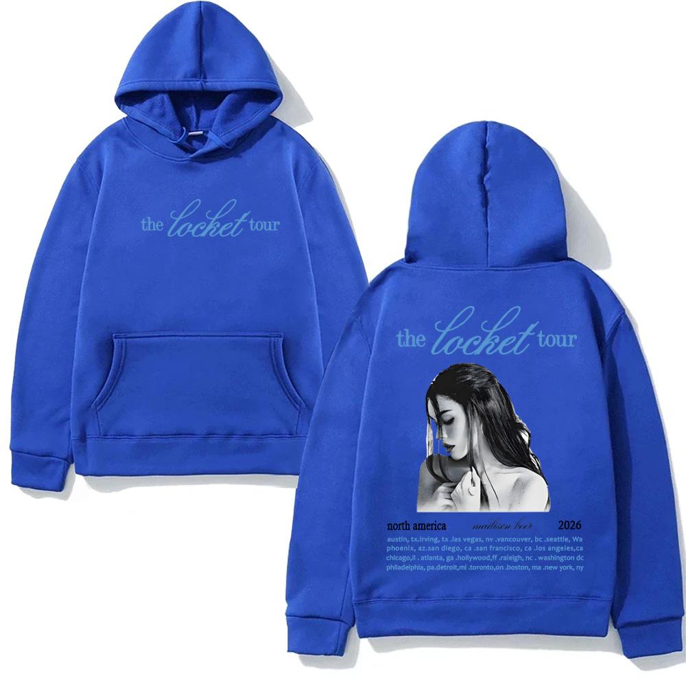 Толстовка Madison Beer Locket Tour Североамериканский Тур 2026 Даты ТОЛЬКО Мерч с концерта Madison Beer Худи Осень/Зима Удобная Одежда XXXL